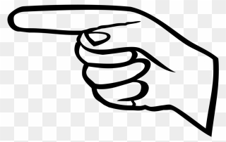 Line Art,thumb,area - Pointing Finger To The Left Clipart