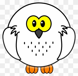 Owls Clipart Snowy Owl - Easy Bird Drawings For Kids - Png Download