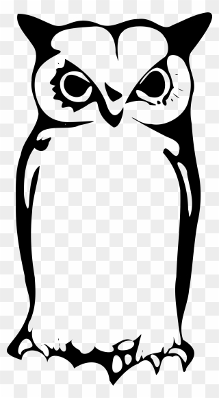 Snowy Owl Great Horned Owl Clip Art - Burung Hantu Tato Tribal - Png Download