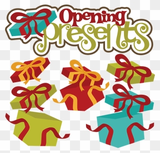Open Christmas Present Clipart - Png Download