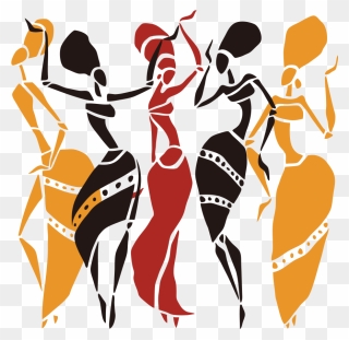 African Dance Illustration - African Dancers Clipart