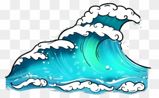 #waves #ocean #sea #blue #sticker - Waves Sticker Png Clipart