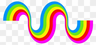 Swirly Rainbow Decoration Vector Drawing - Vector Graphics Clipart