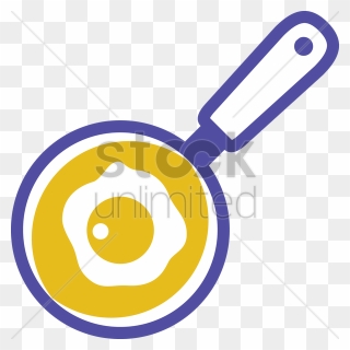 Frying Pan With An Egg Vector Clipart 1238806 Stock - Illustration - Png Download