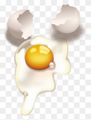 Transparent Fried Egg Png - Broken Egg Sticker Clipart
