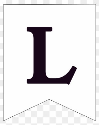 Free Printable Black And White Pennant Banner Letter Clipart