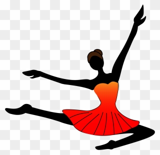 Girl Dancing Logo Black Clipart