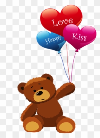 Teddy Bears With Balloons Clipart