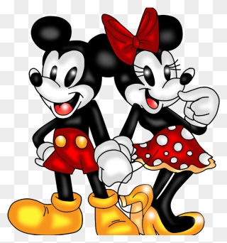 Transparent Ear Clip Art - Cute Minnie Mouse And Mickey Mouse - Png Download