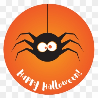 Transparent Cute Halloween Spider Clipart - Circle - Png Download