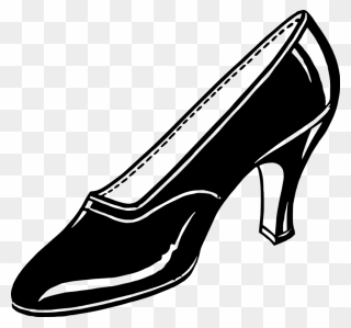 High Heeled Footwear,monochrome Photography,walking - Ladies Shoe Clip Art - Png Download