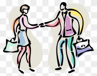 Workers Shaking Hands In - Clip Art - Png Download