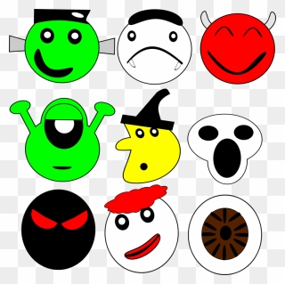 Scarey Faces Png Images - Mặt Na Ma Cà Rồng Halloween Clipart