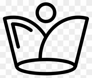 Royal Crown Outline Variant With Circle Shape Icon - Icon Clipart