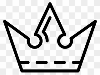 Royal Crown Outline Design - Black And White Crown Png Clipart