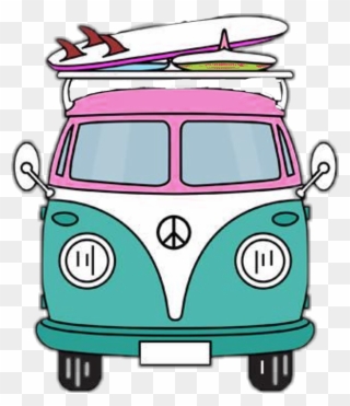 #bus #vwbus #retro #tumblr #lovely #cute #surfing - Cartoon Volkswagen Van Clipart