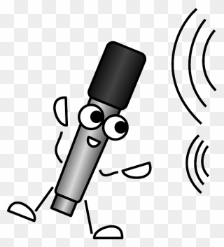 Microphone, Sound, Waves, Listening, Comic, Funny - Mike Clipart - Png Download