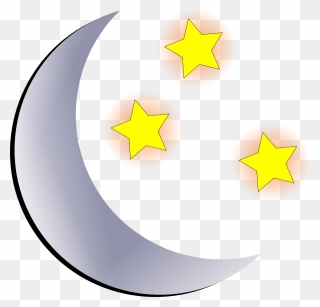 Moon And Stars Clipart Black - Stars And Moons Clip Art - Png Download