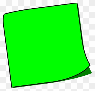 Green Sticky Note Clipart - Png Download
