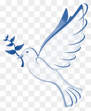 Dove Clipart Open Wing - Olive Branch Peace Dove - Png Download