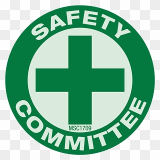 Reflective Safety Committee Hard Hat Emblem - Safety Committee Clipart