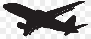 Plane Silhouette Transparent Background - Silhouette Airplane Transparent Background Clipart