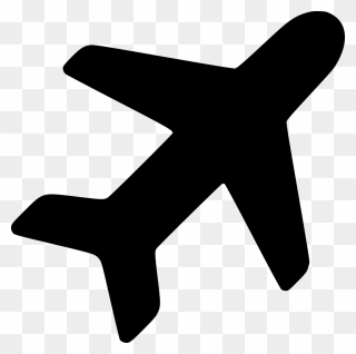 Airplane Silhouette Drawing - Plane Png Icon Clipart