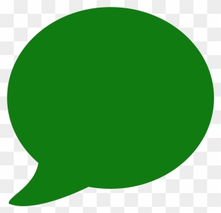 Green Circle Leaf Clip Art - Speech Bubble Green Clipart - Png Download