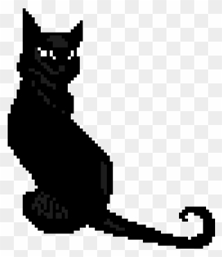 Make Pixel Art - Black Cat Clipart