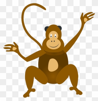 Brown Happy Monkey Png Icons - Monkey Clip Art Transparent Png