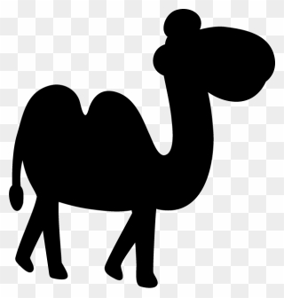 Black & White - Arabian Camel Clipart