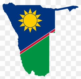 Map Of Namibia And Flag Clipart