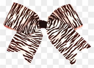 Basic Zebra Print Cheer Bow - Swimwear Clipart