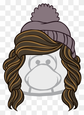 Transparent Snow Day Clipart - Club Penguin Wig Hair - Png Download