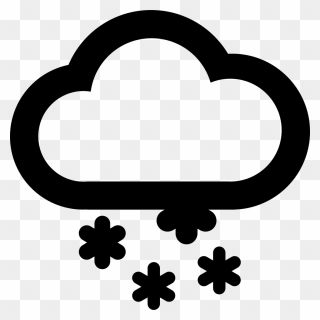 Cloudy Clipart Snow Cloud - Snow Weather Icon Png Transparent Png