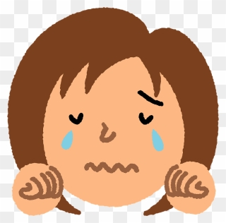 Woman Crying Tears Clipart - フリー 素材 イラスト 悲しい - Png Download