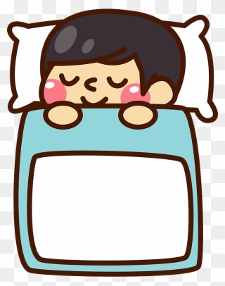 Little Boy Child Sleeping Clipart - Bed Time Clip Art - Png Download
