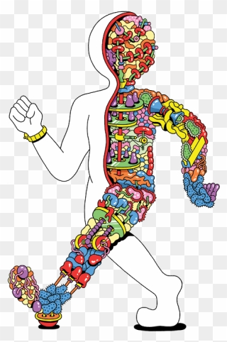 Micro Dude - Digestive System Funny Clipart - Png Download