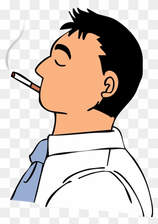 Businessman Smoking Clipart - Png Download