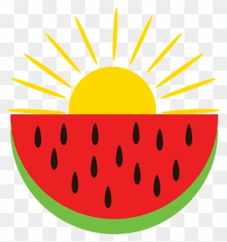 Watermelon And Sun Clipart - Png Download