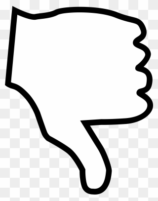 Thumb Signal Finger Clip Art - Thumbs Down Drawing Easy - Png Download