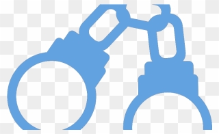 Handcuffs Icons In Blue Clipart