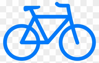 Cyclist Silhouette Png - Transparent Background Bicycle Icon Clipart