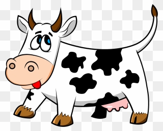 Cute Cow Clipart - Cartoon Cow Transparent Background - Png Download