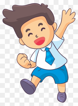 Laughing Schoolboy Clipart - School Boy Clipart - Png Download