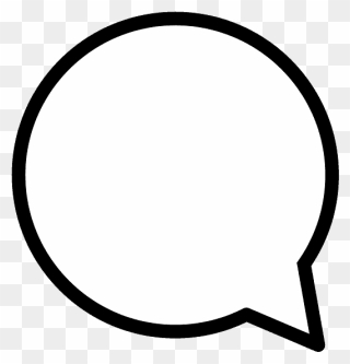 Left Speech Bubble Emoji Clipart - Circle - Png Download