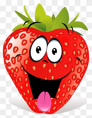 Funny Strawberry Clipart - Png Download
