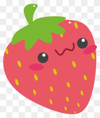 Kawaii Strawberry Clipart - Png Download