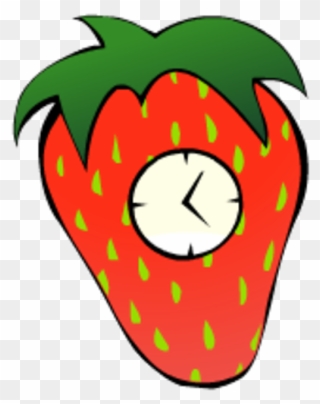 Castle Crashers Green Leaf Clip Art Fruit - Strawberry Clock - Png Download