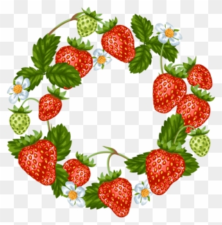 Couronne De Fraises Png, Dessin, Tube Strawberry Clipart - Design For Background Strawberry Transparent Png